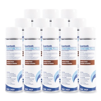 Boardwalk 19 oz. Aerosol Spray Furniture Polish - Lemon Scent (12/Carton)