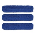 Mops | Gritt Commercial GRI182483PK 48 in. x 5 in. Microfiber Looped Dust Mop Pad Head - Blue (3/Pack) image number 0