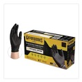 Disposable Gloves | Ammex GWBEN42100 6 mil Powder-Free Nitrile Exam Gloves - Small, Black (1000/Carton) image number 1