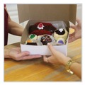 Food Trays, Containers, and Lids | SCT 1553 9 in. x 9 in. x 2.5 in. Paper Standard Bakery Boxes - White (250/Carton) image number 1