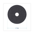 Cleaning & Janitorial Accessories | Boardwalk BWK4017HIP 17 in. Diameter High Performance Stripping Floor Pads - Black (5/Carton) image number 5