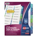Office Jansan | Avery 11320 11 in. x 8.5 in. 16-Tab 1 to 16 Customizable TOC Ready Index Double Column Multicolor Tab Dividers - White (1-Set) image number 0
