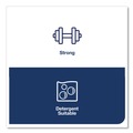 Paper Towels and Napkins | Tork 192291 11.75 in. x 14.75 in. 1-Ply Small Pack Foodservice Cloth - Unscented/White/Red Stripe (4/Carton) image number 4
