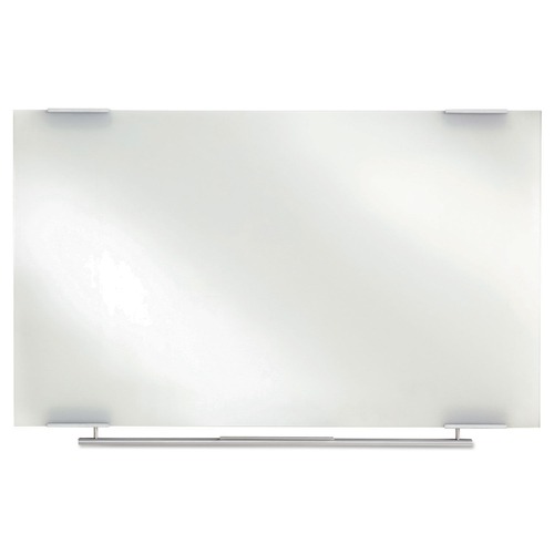 White Boards | Iceberg 31160 Clarity 72 in. x 36 in. Glass Dry Erase Board with Aluminum Trim - White Surface image number 0