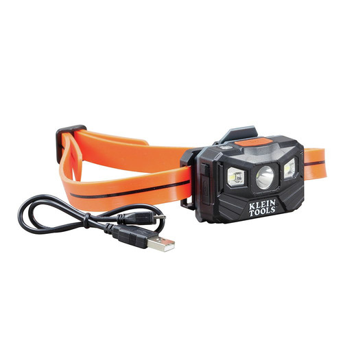 Klein Tools 56034 Rechargeable 200 Lumen Auto Off Cordless LED Headlamp with Strap image number 0