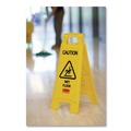 Safety Equipment | Rubbermaid Commercial FG611277YEL 11 in. x 12 in. x 25 in. Caution Wet Floor Sign - Bright Yellow image number 3