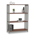 Office & Office Supplies | Linea Italia LITTR735CH Trento Line 31.5 in. x 11.5 in. x 43.25 in. 4 Shelf Bookcase - Cherry image number 4