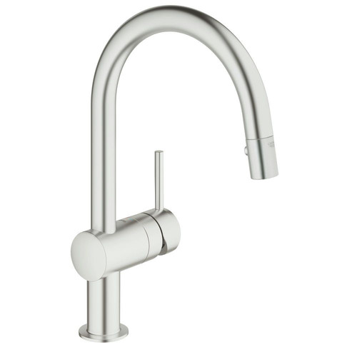 Fixtures | Grohe 31378DC0 Minta Pullout Spray Single Hole Kitchen Faucet (SuperSteel) image number 0