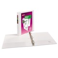 Office Jansan | Avery 17012 3 Slant Rings 1 in. Capacity 11 in. x 8.5 in. Durable View Binder with DuraHinge - White image number 2