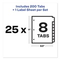 Office Jansan | Avery 11447 Index Maker 11 in. x 8.5 in. 8-Tab Print and Apply Clear Label Dividers - White (25/Box) image number 4