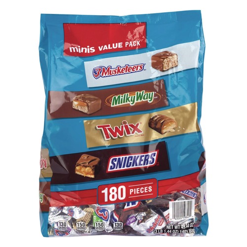 Snacks | MARS 040000598404 180-Piece 49.44 oz Minis Variety Pack - Chocolate image number 0