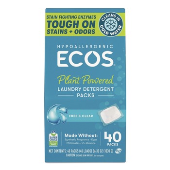ECOS Laundry Detergent Packs - Free and Clear (40/Pack)