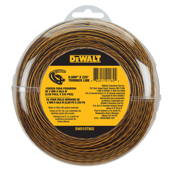 TRIMMERS | Dewalt DWO1DT802 0.080 in. x 225 ft. String Trimmer Line