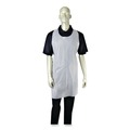 Food Service | AmerCareRoyal DA2442 24 in. x 42 in. Poly Apron - One Size Fits All, White (1000/Carton) image number 2