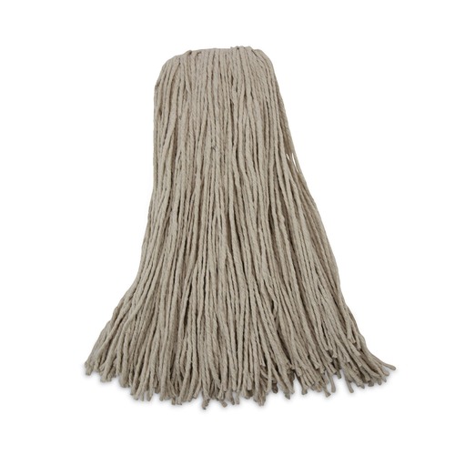 Mops | Boardwalk BWKCM20032 32 oz. 4-Ply Cut-End Cotton Mop Head - White (12/Carton) image number 0
