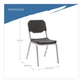  | Iceberg 64111 Rough n Ready 17.5 in. Seat Height Supports Up to 500 lbs. Stack Chair - Black Seat/Back/Base (4/Carton) image number 8