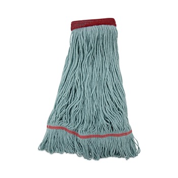 Boardwalk EchoMop with Looped-End Synthetic/Cotton Wet Mop Head - Large, Blue (12/Carton)