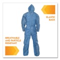 Bib Overalls | Ansell KCC58517 A20 Breathable Particle Protection Coveralls - 4X-Large, Blue (20/Carton) image number 3