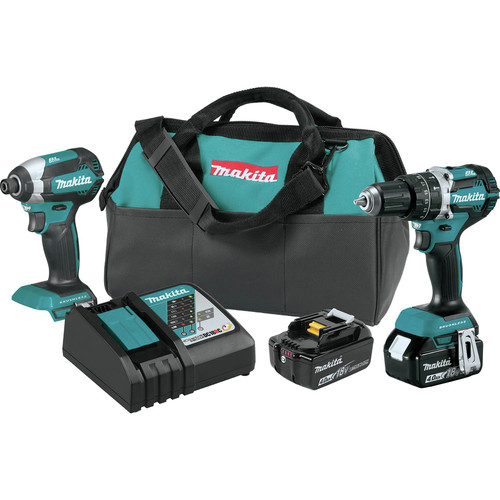 Combo Kits | Makita XT269M 18V LXT Brushless Lithium-Ion 2-Tool Cordless Combo Kit (4 Ah) image number 0