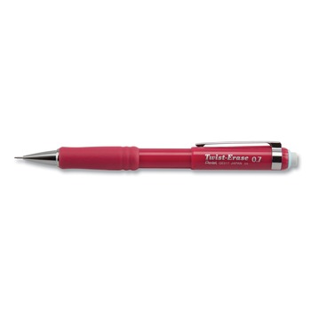 Pentel Twist-Erase III 0.7 millimeter HB (#2) Mechanical Pencil - Black Lead/Red Barrel