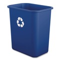 Trash & Waste Bins | Boardwalk TCIND712BLR 7 Gallon Polypropylene Recycling Container - Blue image number 0