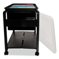 Office Jansan | Advantus 55758 14.5 in. x 18.5 in. x 21.75 in. Folding Mobile File Cart - Clear/Black image number 2