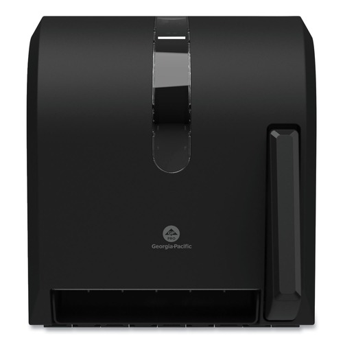 Bulk Savings Pricing 2 | Georgia Pacific Professional 54338A 13 in. x 10 in. x 14.4 in. Hygienic Push-Paddle Roll Towel Dispenser - Black (1/Carton) image number 0