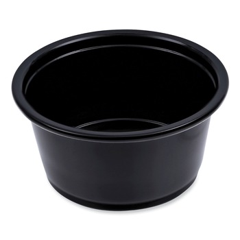 Boardwalk 2 oz. Polypropylene Souffle/Portion Cups - Black (2500/Carton)