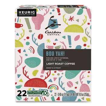 Caribou Coffee Bou Yah Light Roast K-Cup Pods (22/Box)