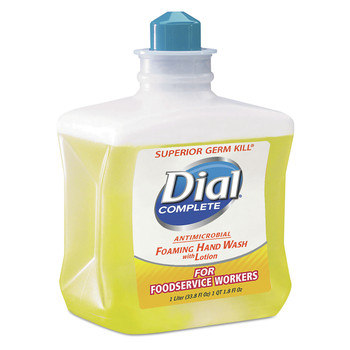 Dial Professional 00034 Antimicrobial Foaming Hand Soap, For Foodservice Workers, 1 Liter, 4/Carton