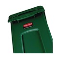 Trash & Waste Bins | Rubbermaid Commercial FG354007GRN 23 Gallon Slim Jim Recycling Container with Venting Channels - Green image number 3