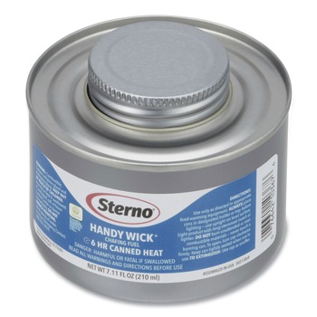 Sterno 6 Hour Burn 7.11 oz Can Methanol Handy Wick Chafing Fuel (24/Carton)