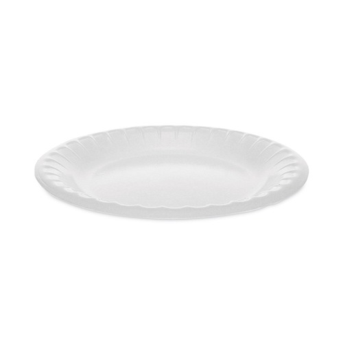 Bowls and Plates | Pactiv Corp. 0TK100060000 Placesetter Deluxe 6 in. Laminated Foam Dinner Plates - White (1000/Carton) image number 0