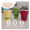 Food Trays, Containers, and Lids | World Centric CTLCS3 8.8 in. x 6.9 in. x 0.8 in. Plastic PLA Lids for Fiber Containers - Clear (400/Carton) image number 4