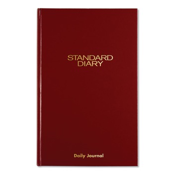 AT-A-GLANCE 12 in. x 7.75 in. Standard 2026 Edition Wide/Legal Rule Daily Journal - Red Cover
