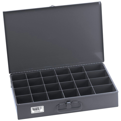 Cases and Bags | Klein Tools 54447 12 in. x 18 in. x 3 in. 24 Compartment Parts Storage Box - X-Large image number 0