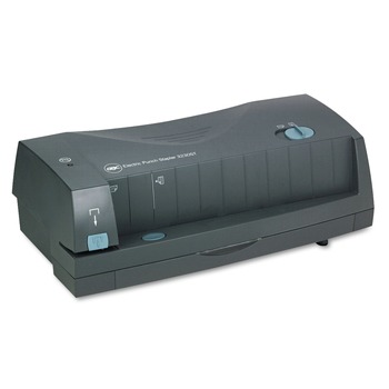 GBC 24-Sheet 3230ST Electric 2- to 3-Hole Adjustable Punch/Stapler - Gray
