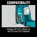 Speakers & Radios | Makita XRM10 18V LXT/12V Max CXT Lithium-Ion Cordless Bluetooth Job Site Charger/Radio (Tool Only) image number 7