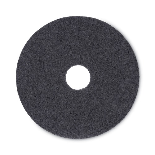 Cleaning & Janitorial Accessories | Boardwalk BWK4016BLA 16 in. Stripping Floor Pads - Black (5/Carton) image number 0