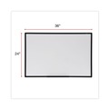  | Universal UNV43628 36 in. x 24 in. Design Series Deluxe Dry Erase Board - White Surface, Black Anodized Aluminum Frame image number 2