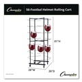Office Filing Cabinets & Shelves | Champion Sports FBWR 26 in. x 28 in. x 81 in. 56 Football Helmet Rolling Rack - Black image number 1