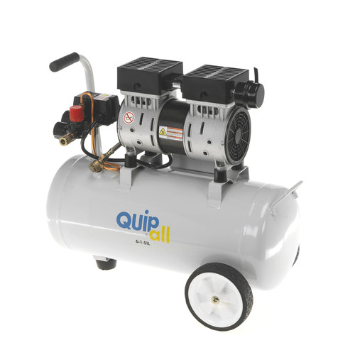 Portable Air Compressors | Quipall 6-1-SIL 1 HP 6.3 Gallon Oil-Free Wheelbarrow Air Compressor image number 0