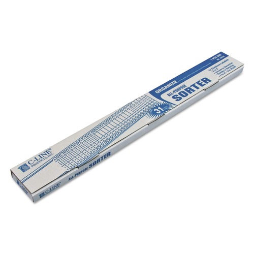 Office Jansan | C-Line 30526 Letter Size 31 Dividers Alpha/Numeric/Month/Date/Day Index Plastic Indexed Sorter - Blue Frame image number 0