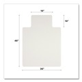 Cleaning & Janitorial Supplies | Deflecto CM2G112OCB 36 in. x 48 in. Oceanmat Hard Floor Lipped Chair Mat - Clear image number 3