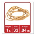 Office Jansan | Universal UNV00133 0.04 in. Gauge Size 33 Rubber Bands - Beige (640/Pack) image number 2