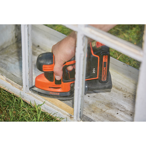Black Decker 20V MAX Lithium Ion Drill Driver Mouse Detail Sander Combo Kit