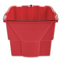 Mop Buckets | Rubbermaid Commercial 2064907 WaveBrake 2.0 18 Quart Plastic Dirty Water Bucket - Red image number 2
