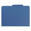 File Folders | Smead 21541 1 in. Expansion Assorted 1/3-Cut Tabs Letter Size Expanding Recycled Heavy Pressboard Folders - Dark Blue (25/Box) image number 3