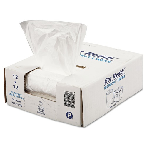 Trash Bags | Inteplast Group BLR121206 3-Quart 0.24 mil. 12 in. x 12 in. Ice Bucket Liner Bags - Clear (1000/Carton) image number 0