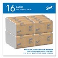Scott 1804 Essential 9.2 in. x 9.4 in. Multi-Fold Paper Towels - White (250-Piece/Pack, 16 Packs/Carton) image number 1
